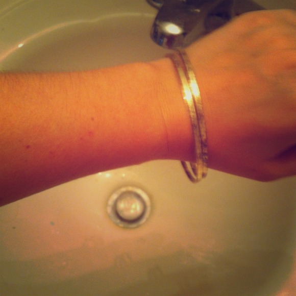 Gold rustic bracelet (2)