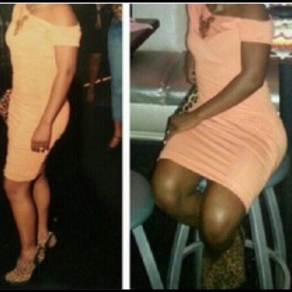 ❌SOLD❌Orange bodycon dress - Picture 2 of 2