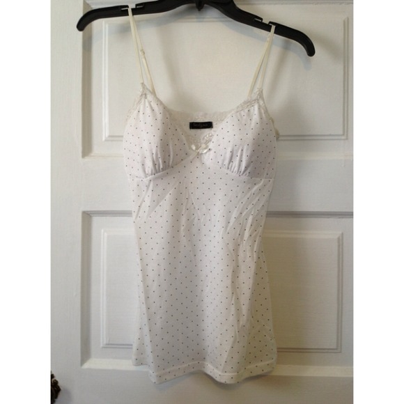 White polka dot tank