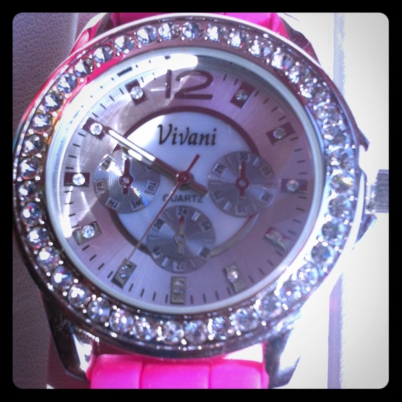 Vivani hot pink watch