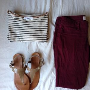 Forever 21 3/4 sleeve, striped top