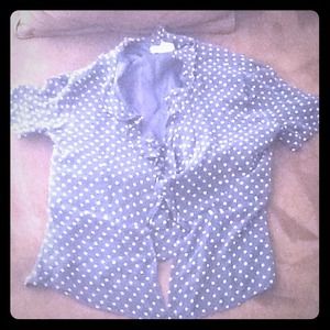 Polka dot pin up 1950s style blouse.