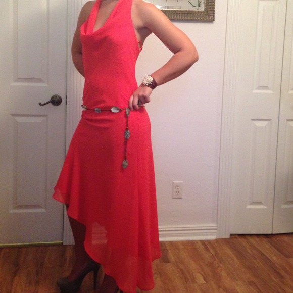 Giorgio Fiorlini Dresses & Skirts - Giorgio Fiorlini Belted Halter Top Dress Size 6