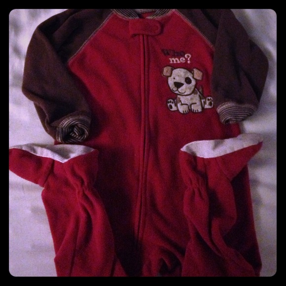 🔘SOLD🔘 Baby boy footed fleece pajamas