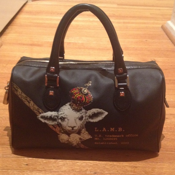 L.A.M.B Signature black handbag.