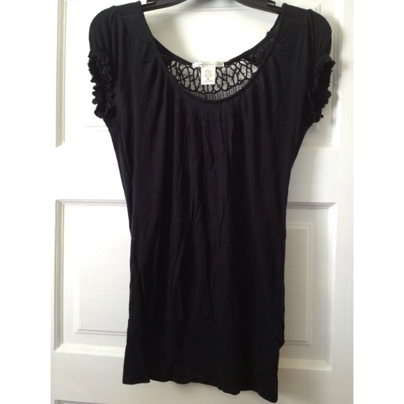 Black top with lace back