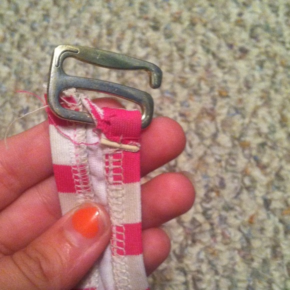 Pink & white striped bikini - Picture 3 of 4