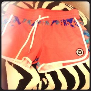 Bright Pink Roxy board shorts