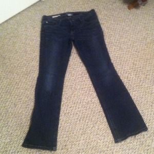 Old pair of blue jeans