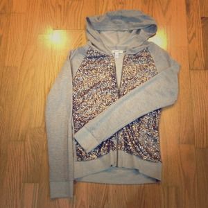 Sparkly zip up sweater