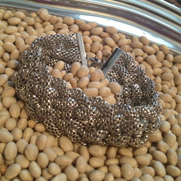 Jewelry - NWT silver chain braided bracelet