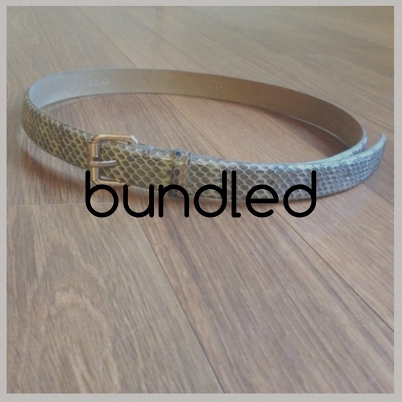 ❌❌❌Ann Taylor | Skinny Snakeskin Leather Belt