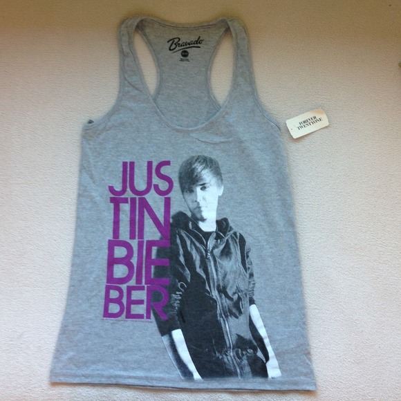 Justin Bieber razor back tank top
