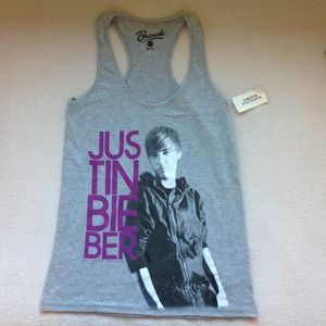 Justin Bieber razor back tank top