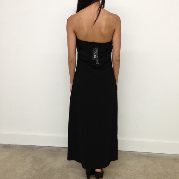 ✖️ SOLD OUT ✖️Black Strapless Dress with Zippers - Picture 4 of 4