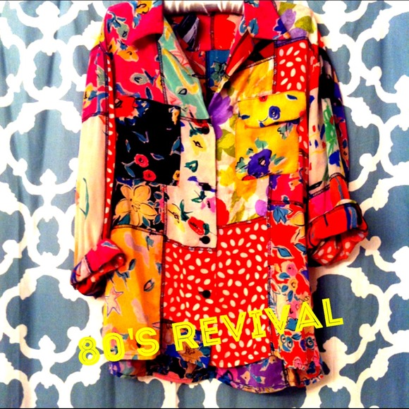 ❌HOLD Vintage Vibrant Colored Patchwork