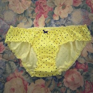 Victoria's Secret Yellow Polka Dot Underwear