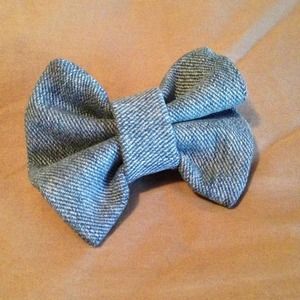 Denim Hair Bow