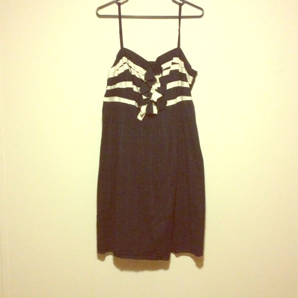 Navy and White Dress