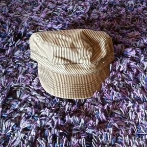 Modern hat heather grey with pinstripes