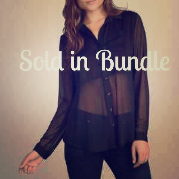 Frenchi/Nordstrom Tops - Black Sheer Top