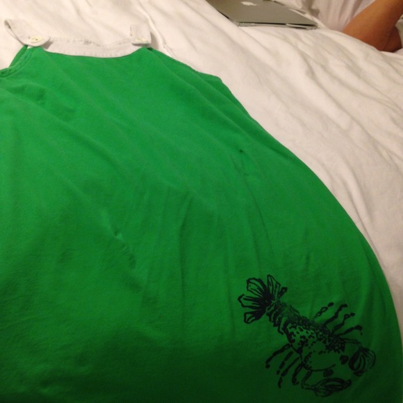 Lilly Pulitzer green dress with Lobster