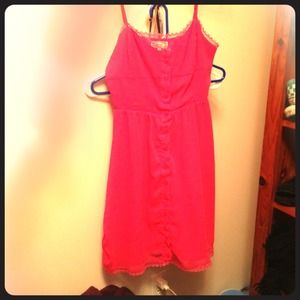 Hot pink button down dress by kirra