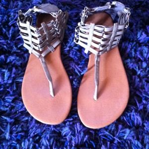 Gladiator inspired sandals with back zip