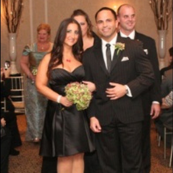Black Satin Cocktail Dress
