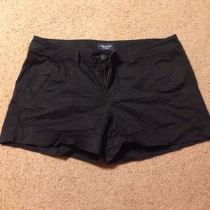 2.AE black trouser short. Midi length. Worn twice