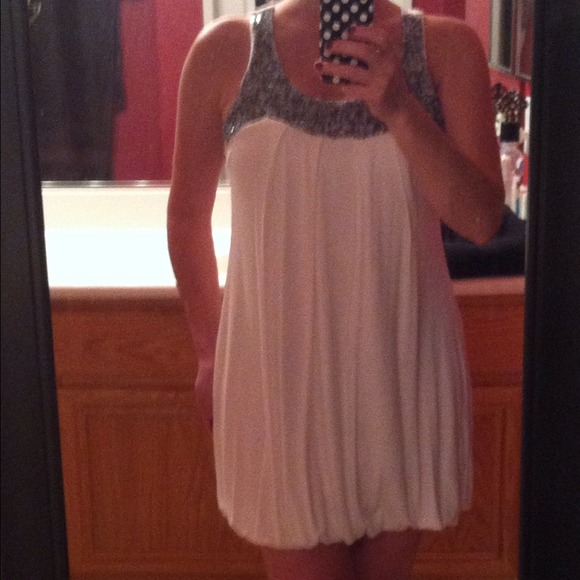 White and silver adorable sexy dress