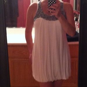 White and silver adorable sexy dress