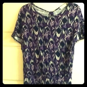 Kimchi and Blue patterned shirt with cutout