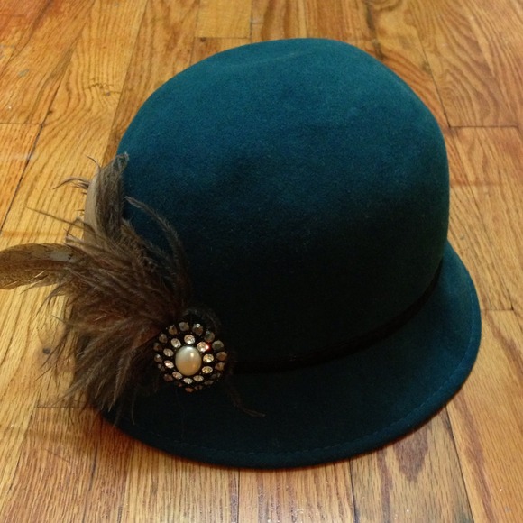 Teal Wool ladies hat