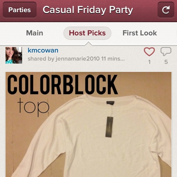 SOLD! ❤ Colorblock Sweater (White/Royal Blue) - Picture 4 of 4