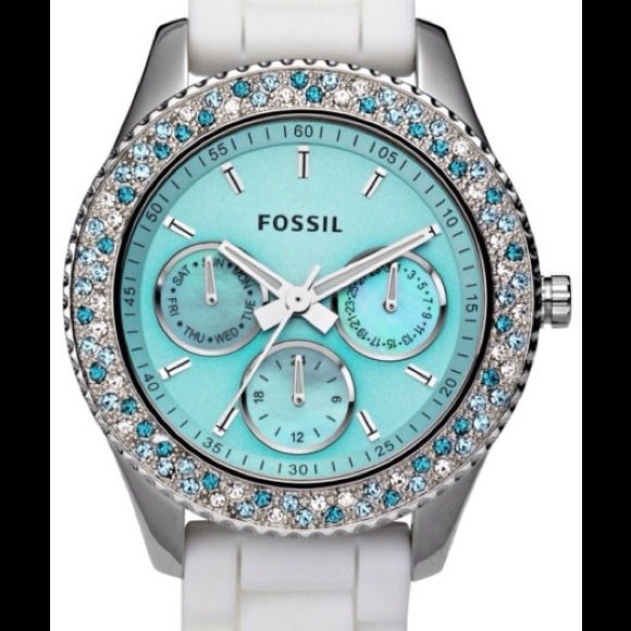 Gorgeous "Tiffany" Blue Fossil Watch! Barely worn!