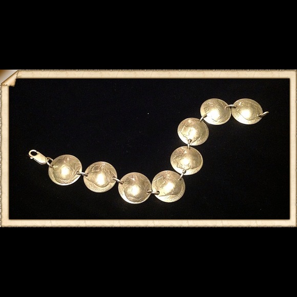 INDIAN HEAD & BUFFALO NICKEL BRACELET  SOLD