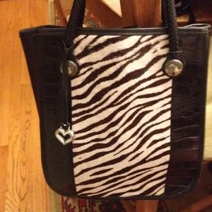 Brighton zebra pony panel purse