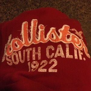 Red " Hollister" hoodie