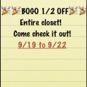 BOGO 1/2 OFF