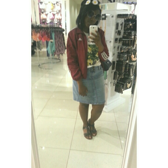 Burgandy Adida windbreaker :)