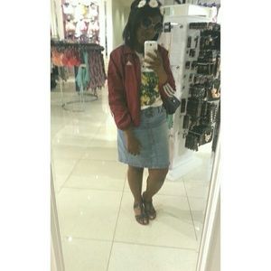 Burgandy Adida windbreaker :)