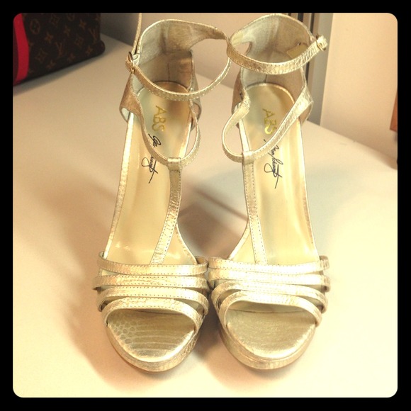 ABS Evening Pumps Sandals Gold size 6