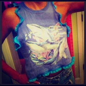 🚫Sold on ETSY Whale Crop Top boho LF inspire