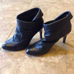 Black Leather Booties