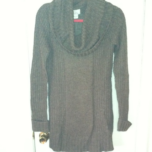 BUNDLED****Brown cowl neck sweater dress