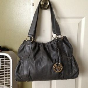 Grey Leather Michael kors handbag
