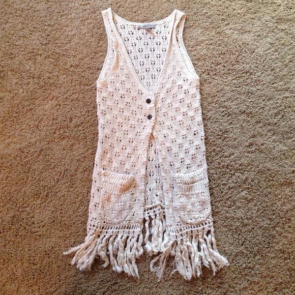 crochet long vest**will negotiate make an offer**