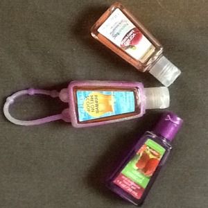 3 bath and body pocket sanitizers