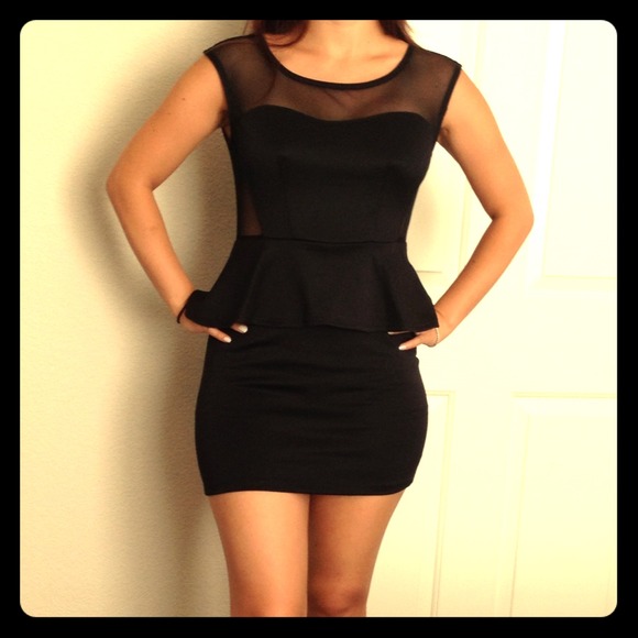 Sexy sheer black dress new